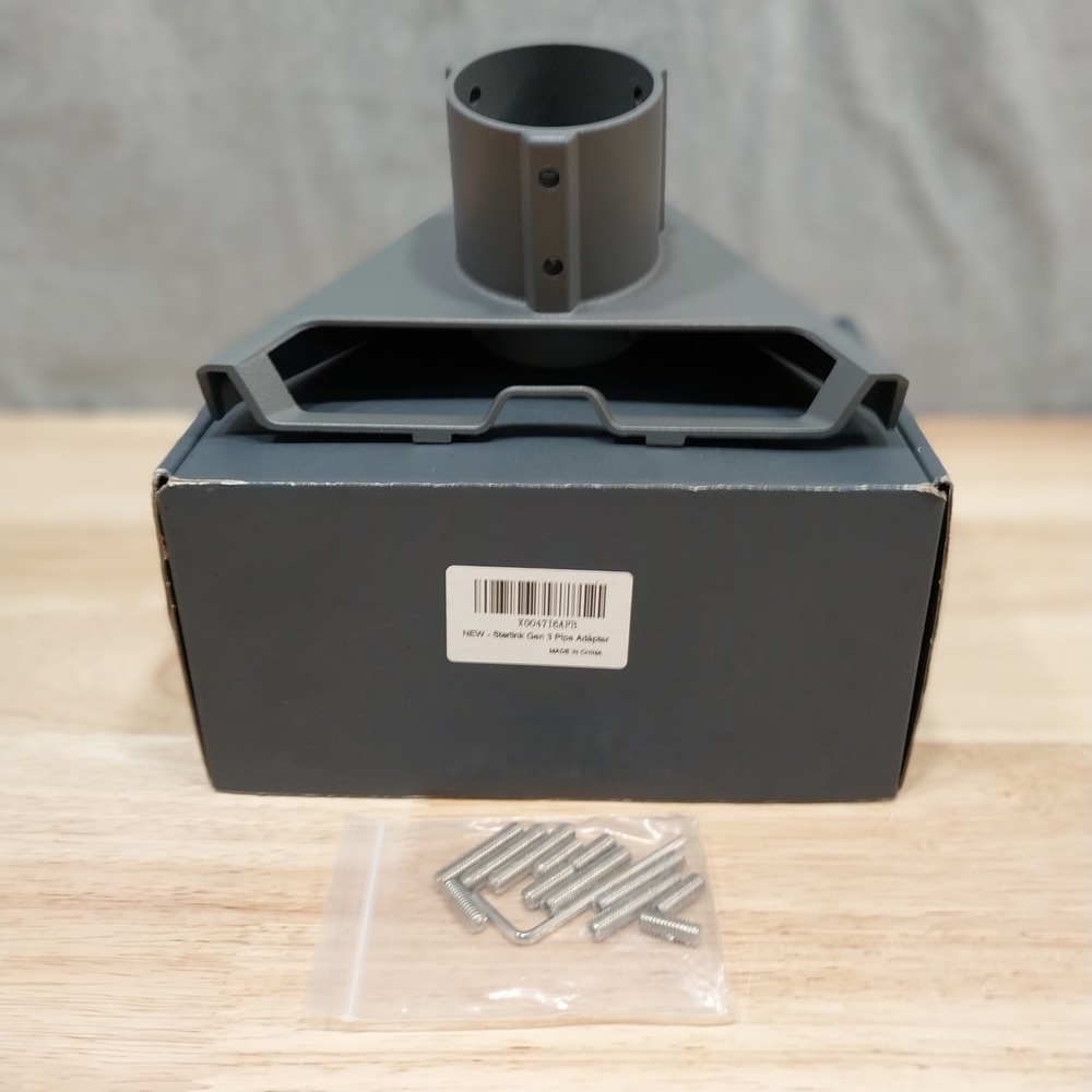 Starlink Pipe Adapter Gen 3 V3 Mounting Kit One Size Grey